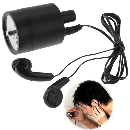 Powerful Audio Wiretap Listen Device Fold Ear Amplifier Wall Door Eavesdropping Surveillance with Earphone(Black) - Other Style by PMC Jewellery | Online Shopping South Africa | PMC Jewellery