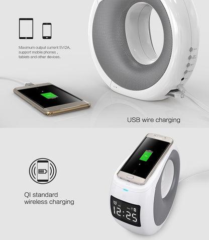 NILLKIN MC1 CE / RoHs / FCC Certificated QI Standard Wireless Charging Transmitter + Bluetooth Speaker, US Plug , For iPhone, Galaxy, Sony, Lenovo, HTC, Huawei, Google, LG, Xiaomi, other Smartphones - Desktop Speaker by NILLKIN | Online Shopping South Africa | PMC Jewellery