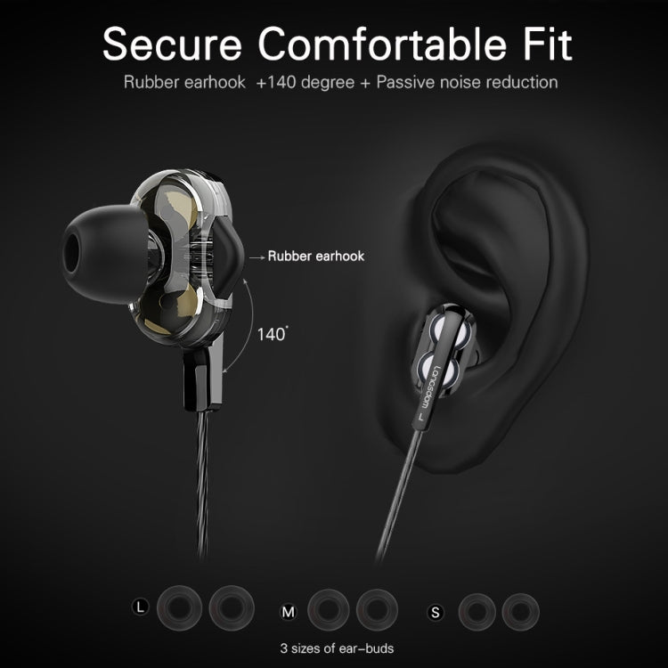 Langsdom Double Moving Coil with Wheat Headset(Black) - Bluetooth Earphone by Langsdom | Online Shopping South Africa | PMC TechLife