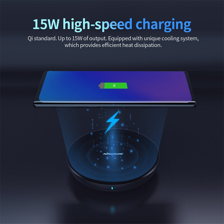 NILLKIN MC035 Power Flash Qi Standard High Speed Wireless Charger (Classic Nylon) - Wireless Charger by NILLKIN | Online Shopping South Africa | PMC Jewellery