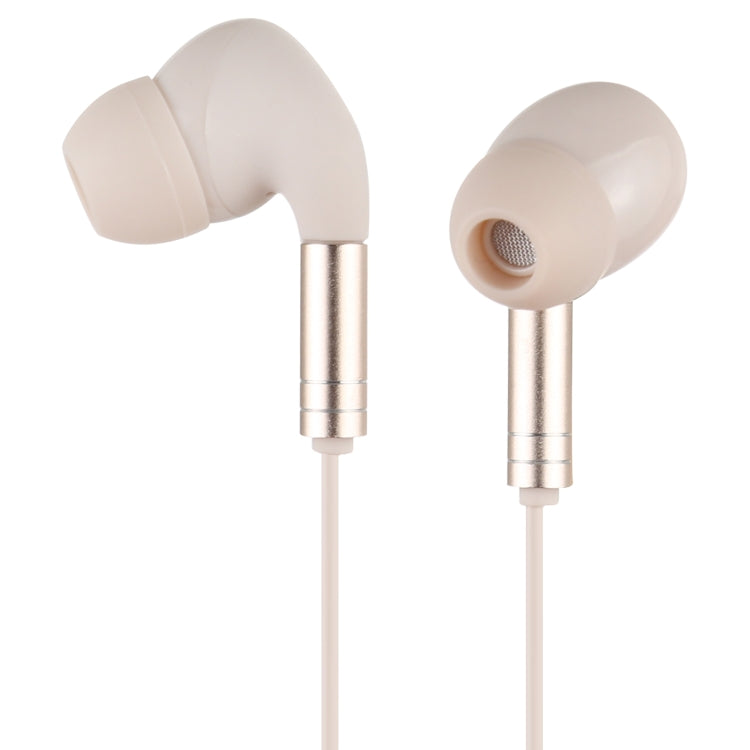 520 3.5mm Plug In-ear Wired Wire-control Earphone with Silicone Earplugs, Cable Length: 1.2m(Apricot) - Normal Style Earphone by PMC Jewellery | Online Shopping South Africa | PMC Jewellery