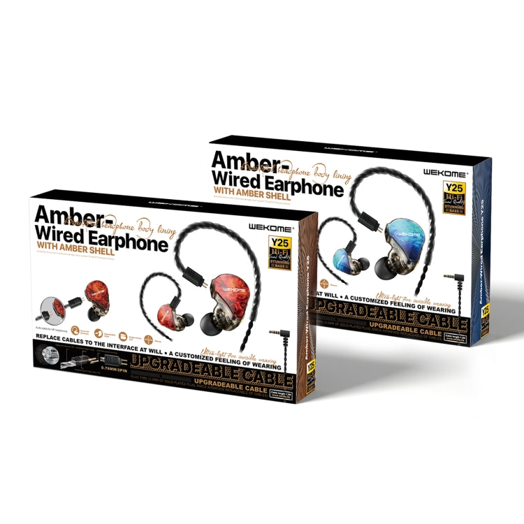 WK Y25 Amber Bluetooth + 3.5mm Elbow Plug Dual-purpose Ear-mounted Wired Earphone (Blue) - In Ear Wired Earphone by WK | Online Shopping South Africa | PMC Jewellery | Buy Now Pay Later Mobicred