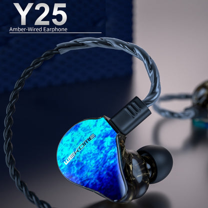 WK Y25 Amber Bluetooth + 3.5mm Elbow Plug Dual-purpose Ear-mounted Wired Earphone (Blue) - In Ear Wired Earphone by WK | Online Shopping South Africa | PMC Jewellery | Buy Now Pay Later Mobicred