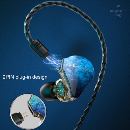 WK Y25 Amber Bluetooth + 3.5mm Elbow Plug Dual-purpose Ear-mounted Wired Earphone (Blue) - In Ear Wired Earphone by WK | Online Shopping South Africa | PMC Jewellery | Buy Now Pay Later Mobicred