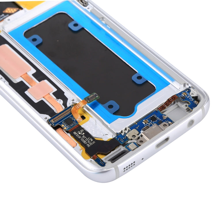 OLED LCD Screen for Galaxy S7 / G930V Digitizer Full Assembly with Frame (White) - free shipping - PMC TechLife - Order now!