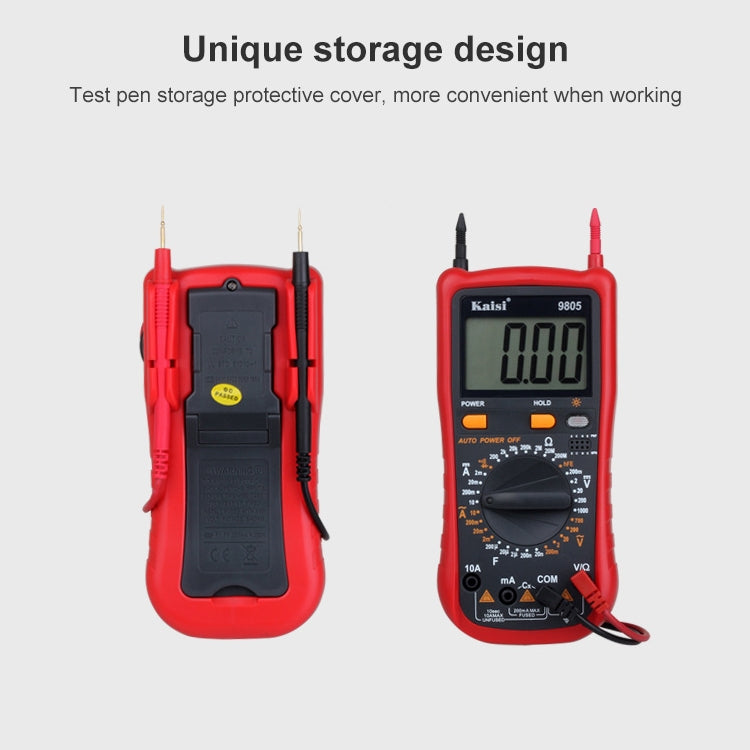 Kaisi 9805 Anti-burning Multifunctional Digital Universal Multimeter Auto-Range Digital Multimeter - Current & Voltage Tester by Kaisi | Online Shopping South Africa | PMC Jewellery | Buy Now Pay Later Mobicred