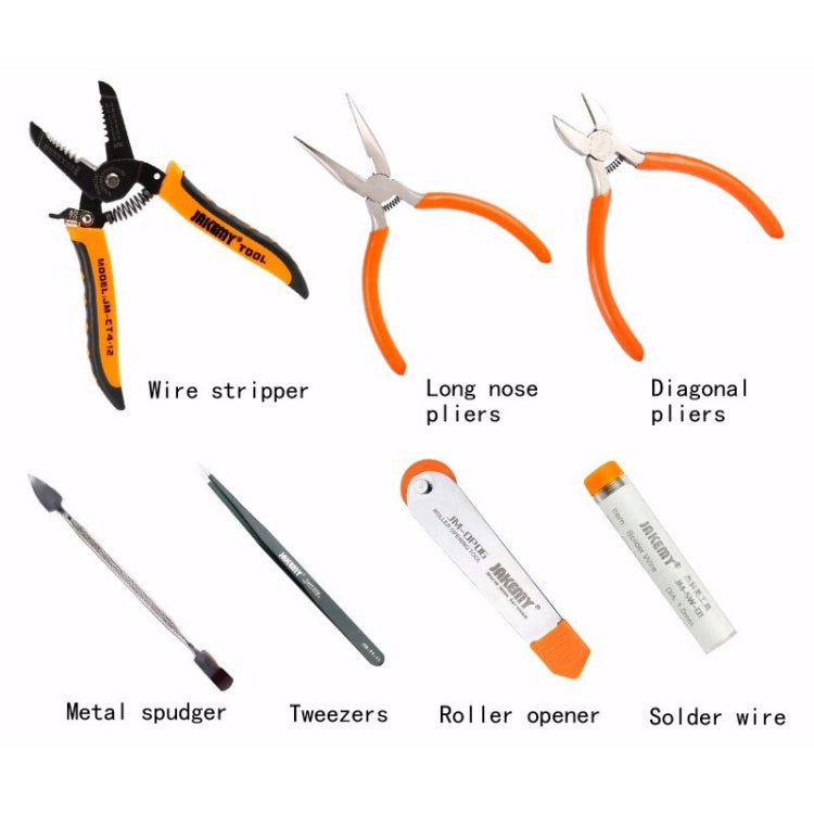 JAKEMY JM-P14 Welding Repair Tools Set Toolbox Bag Wire Stripper Pliers Screwdriver, US Plug - free shipping - PMC TechLife - Order now!