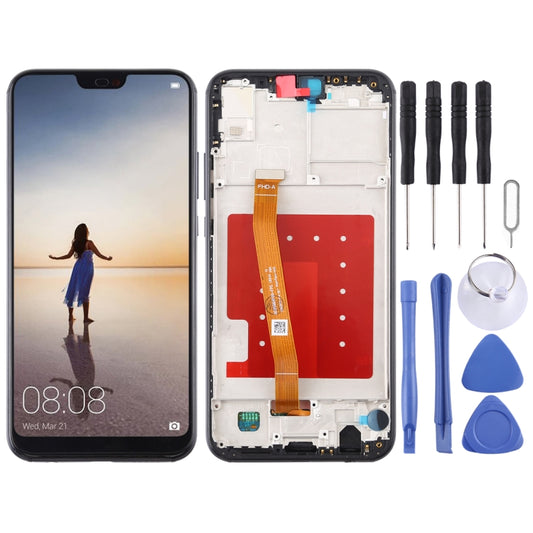 LCD Screen and Digitizer Full Assembly with Frame for Huawei P20 Lite / Nova 3e(Black) - LCD Screen by PMC Jewellery | Online Shopping South Africa | PMC Jewellery