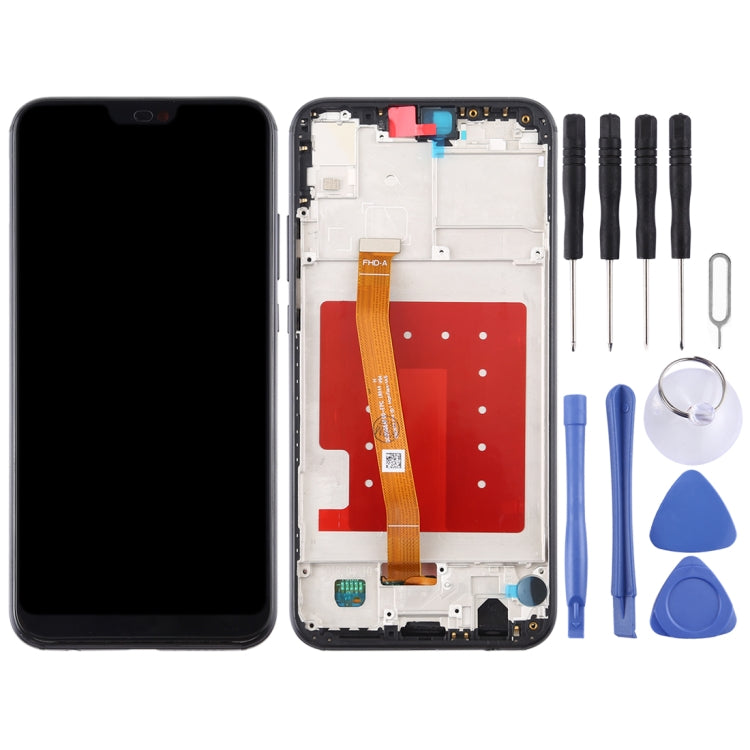 LCD Screen and Digitizer Full Assembly with Frame for Huawei P20 Lite / Nova 3e(Black) - LCD Screen by PMC Jewellery | Online Shopping South Africa | PMC Jewellery