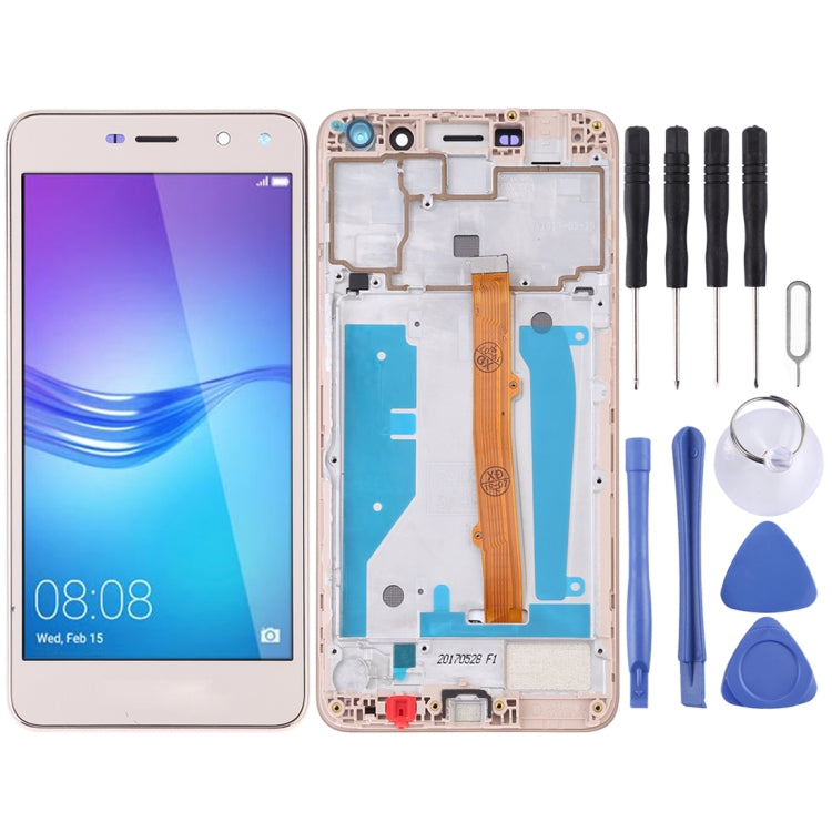 OEM LCD Screen for Huawei Y5 (2017) Digitizer Full Assembly with Frame (Gold) - LCD Screen by PMC Jewellery | Online Shopping South Africa | PMC Jewellery
