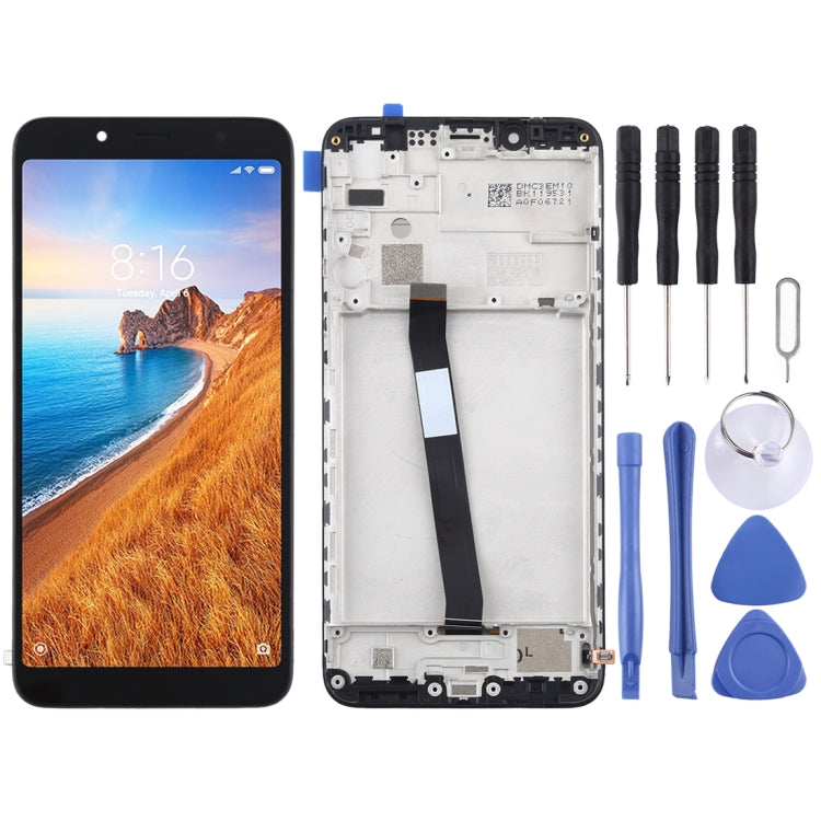 TFT LCD Screen for Xiaomi Redmi 7A Digitizer Full Assembly with Frame(Black) - LCD Screen by PMC Jewellery | Online Shopping South Africa | PMC Jewellery