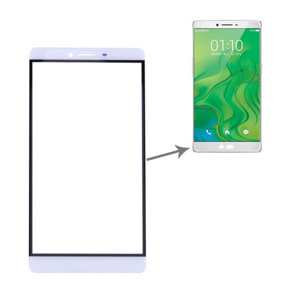 For OPPO R7 Plus Front Screen Outer Glass Lens (White) - Outer Glass Lens by PMC Jewellery | Online Shopping South Africa | PMC Jewellery