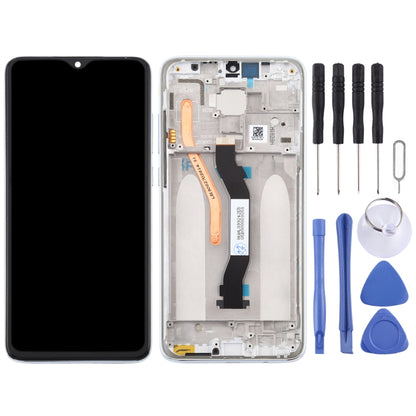 TFT LCD Screen for Xiaomi Redmi Note 8 Pro Digitizer Full Assembly with Frame (Double SIM Card Version)(White) - LCD Screen by PMC Jewellery | Online Shopping South Africa | PMC Jewellery