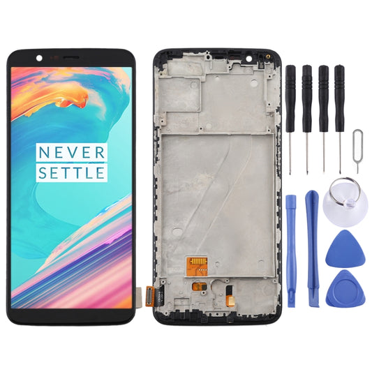 For OnePlus 5T A5010 TFT Material LCD Screen and Digitizer Full Assembly with Frame (Black) - LCD Screen by PMC Jewellery | Online Shopping South Africa | PMC Jewellery