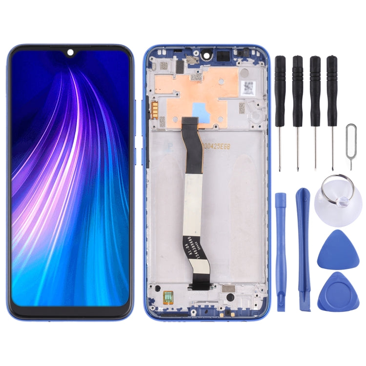 LCD Screen and Digitizer Full Assembly with Frame for Xiaomi Redmi Note 8(Blue) - LCD Screen by PMC Jewellery | Online Shopping South Africa | PMC Jewellery