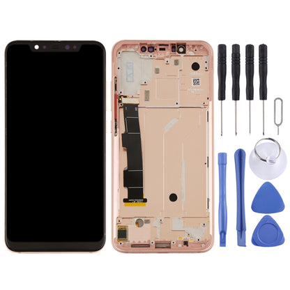 LCD Screen and Digitizer Full Assembly with Frame & Side Keys for Xiaomi Mi 8(Rose Gold) - LCD Screen by PMC Jewellery | Online Shopping South Africa | PMC Jewellery