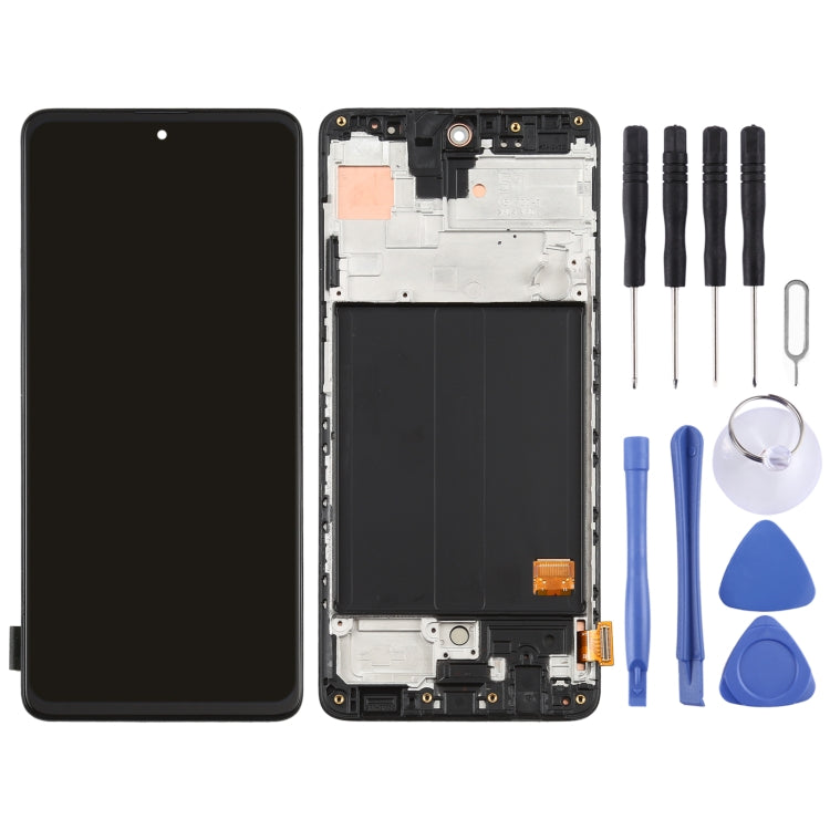 Original Super AMOLED LCD Screen for Galaxy A51 4G Digitizer Full Assembly with Frame (Black) - LCD Screen by PMC Jewellery | Online Shopping South Africa | PMC Jewellery
