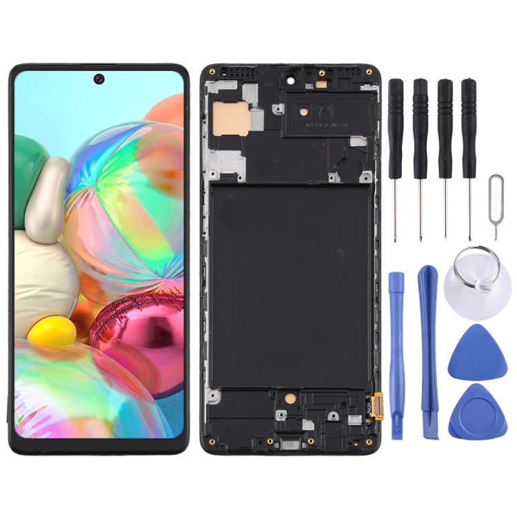 TFT Material LCD Screen and Digitizer Full Assembly With Frame (Not Supporting Fingerprint Identification) for Samsung Galaxy A71 / SM-A715(Black) - LCD Screen by PMC Jewellery | Online Shopping South Africa | PMC Jewellery