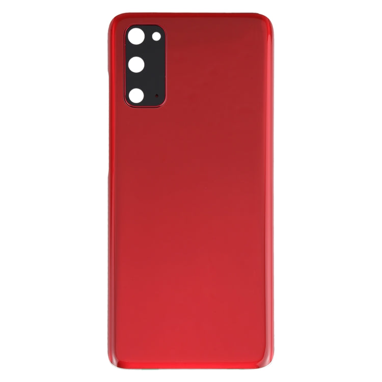 For Samsung Galaxy S20 Battery Back Cover with Camera Lens Cover(Red) - Back Cover by PMC Jewellery | Online Shopping South Africa | PMC Jewellery