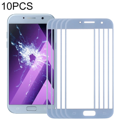 For Samsung Galaxy A7 (2017) / A720 10pcs Front Screen Outer Glass Lens (Blue) - Outer Glass Lens by PMC Jewellery | Online Shopping South Africa | PMC Jewellery