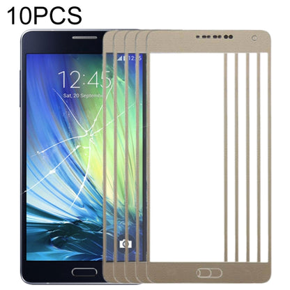 For Samsung Galaxy A7 (2015) 10pcs Front Screen Outer Glass Lens (Gold) - Outer Glass Lens by PMC Jewellery | Online Shopping South Africa | PMC Jewellery