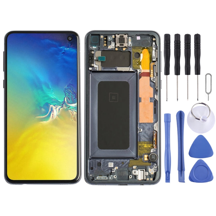 Original Super AMOLED LCD Screen for Galaxy S10e Digitizer Full Assembly with Frame for Galaxy S10e (Black) - LCD Screen by PMC Jewellery | Online Shopping South Africa | PMC Jewellery