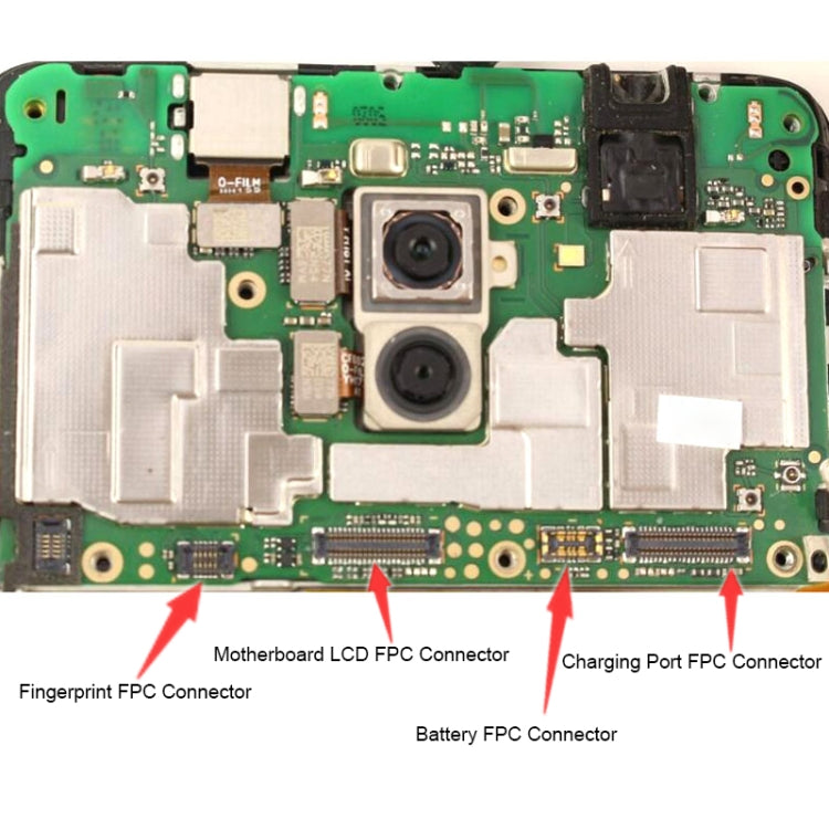 For Huawei Honor 7X 10PCS Motherboard LCD Display FPC Connector - FPC Connector by PMC TechLife | Online Shopping South Africa | PMC TechLife