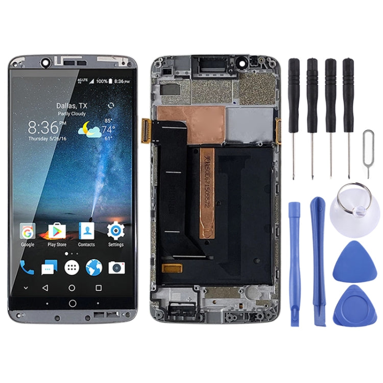 Original AMOLED LCD Screen for ZTE Axon 7 A2017 A2017U A2017G Digitizer Full Assembly With Frame (Grey) - free shipping - PMC TechLife - Order now!