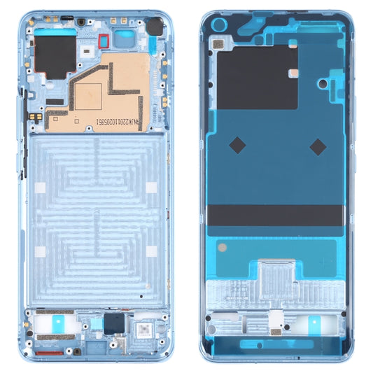 Original Front Housing LCD Frame Bezel Plate for Xiaomi Mi 11 (Blue) - Frame Bezel Plate by PMC Jewellery | Online Shopping South Africa | PMC Jewellery