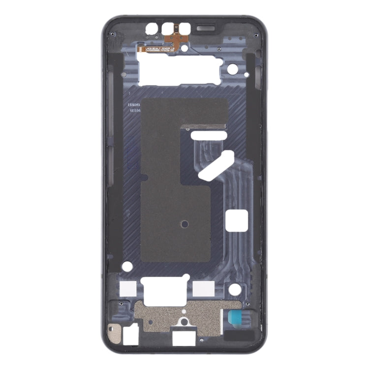 Front Housing LCD Frame Bezel Plate for LG G8s ThinQ LMG810 LM-G810 LMG810EAW (Black) - For LG by PMC Jewellery | Online Shopping South Africa | PMC Jewellery