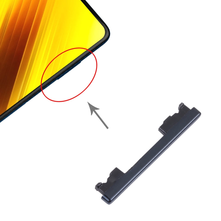 Volume Control Button for Xiaomi Poco X3 NFC / Poco X3 (Black) - free shipping - PMC TechLife - Order now!