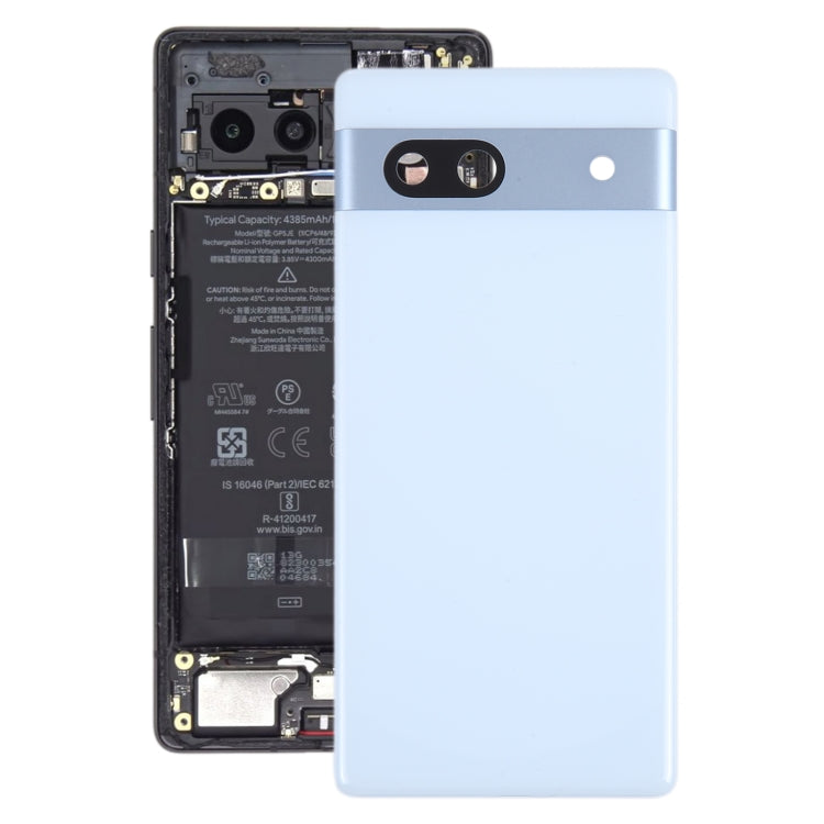 For Google Pixel 7A Original Battery Back Cover with Camera Lens Cover(Blue) - Back Cover by PMC TechLife | Online Shopping South Africa | PMC TechLife