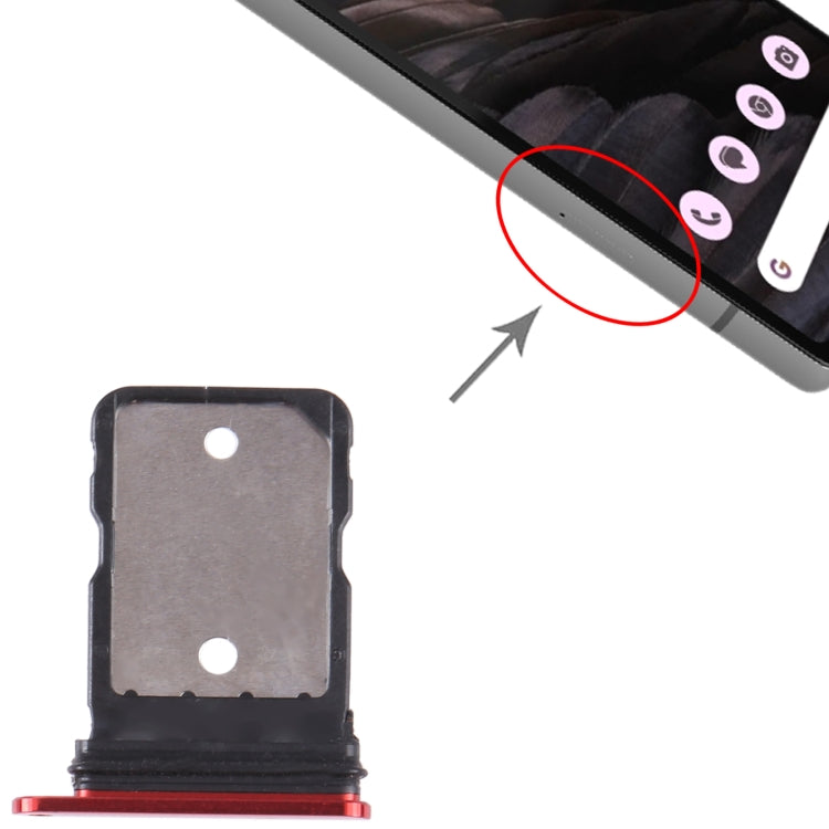 For Google Pixel 7A Original SIM Card Tray with SIM Pin (Red) - Card Tray by PMC TechLife | Online Shopping South Africa | PMC TechLife