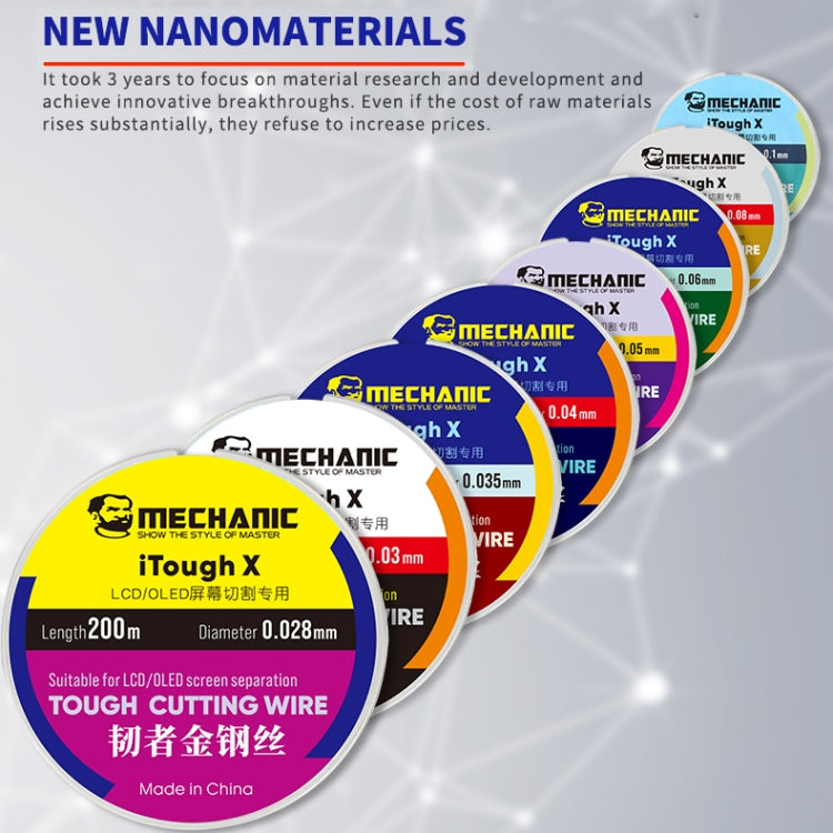 MECHANIC iTough X 200M 0.035MM LCD OLED Screen Cutting Wire - Welding Wire by MECHANIC | Online Shopping South Africa | PMC Jewellery