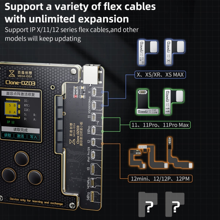 MEGA-IDEA Clone DZ03 Battery Activation & Face ID Dot Matrix Programmer for iPhone 8-14 Pro Max, Plug: US - Repair Programmer by PMC Jewellery | Online Shopping South Africa | PMC Jewellery