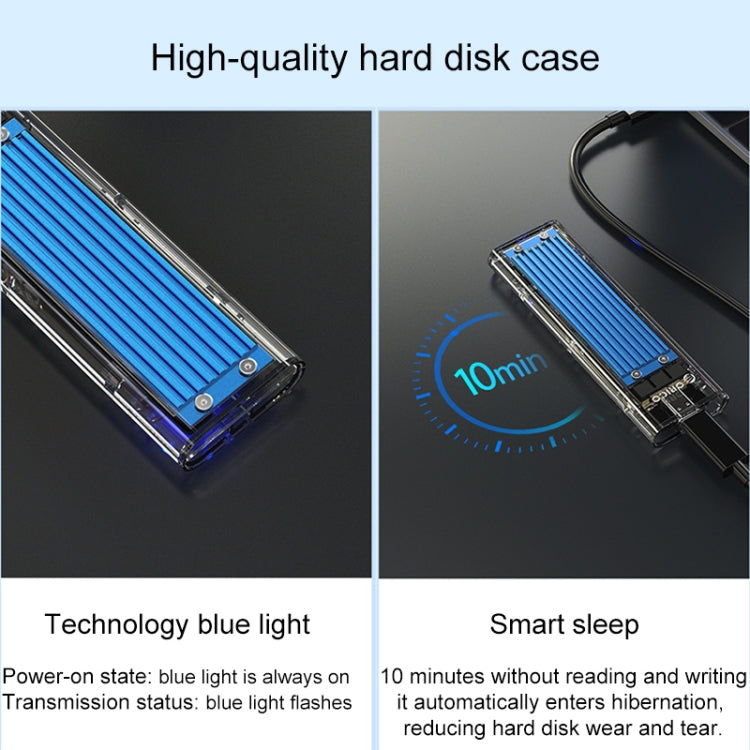 ORICO TCM2M-C3 M.2 SSD Dual Protocol Hard Disk Case - HDD Enclosure by ORICO | Online Shopping South Africa | PMC Jewellery