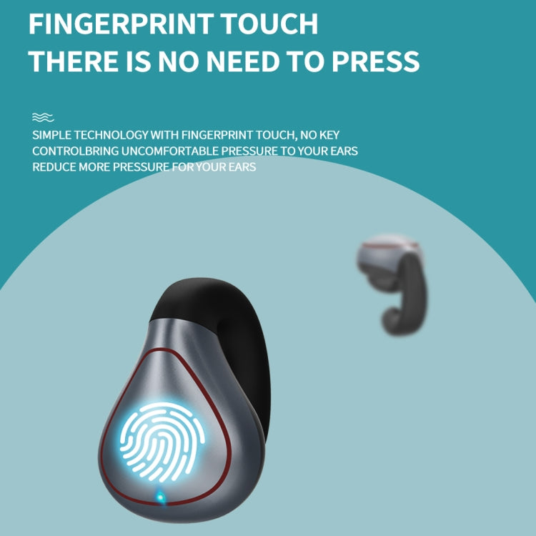 T20 TWS Bluetooth 5.0 Touch Wireless Bluetooth Earphone with Three LED Battery Display & Charging Box, Support Call & Voice Assistant(Gun Gray) - TWS Earphone by PMC TechLife | Online Shopping South Africa | PMC TechLife