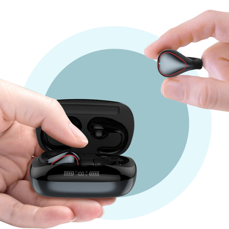 T20 TWS Bluetooth 5.0 Touch Wireless Bluetooth Earphone with Three LED Battery Display & Charging Box, Support Call & Voice Assistant(Gun Gray) - TWS Earphone by PMC TechLife | Online Shopping South Africa | PMC TechLife