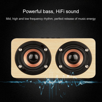 W5 Portable HiFi Shock Bass Wooden Bluetooth Speaker(Dark Brown) - Mini Speaker by PMC Jewellery | Online Shopping South Africa | PMC Jewellery