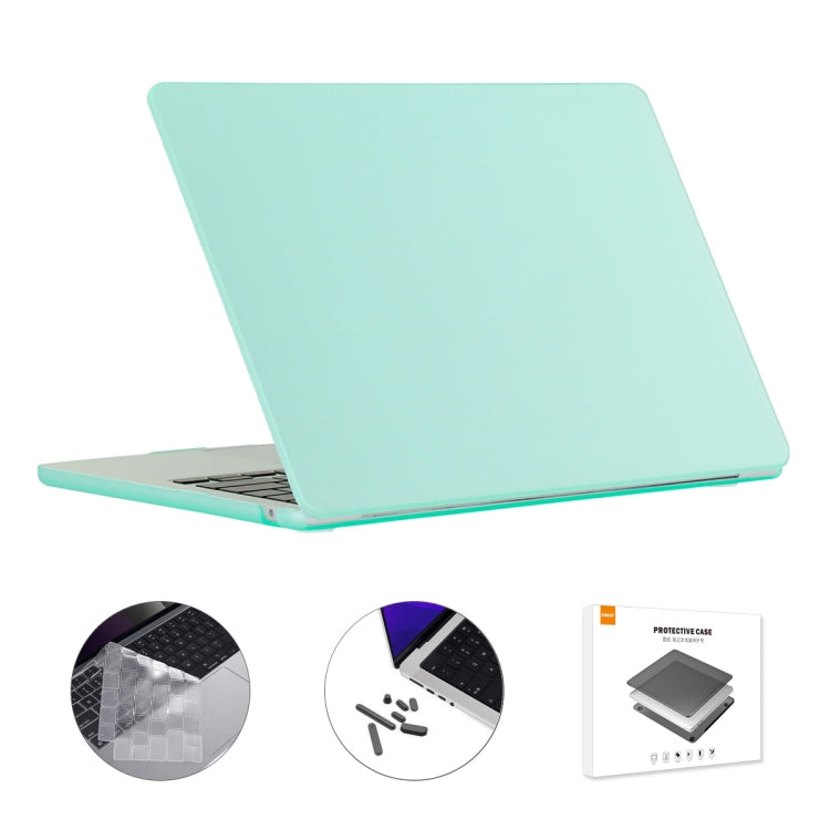 For MacBook Air 13.6 2022 A2681 EU Version ENKAY 3 in 1 Matte Laptop Case with TPU Keyboard Film / Anti-dust Plugs (Green) - MacBook Air Cases by ENKAY | Online Shopping South Africa | PMC Jewellery