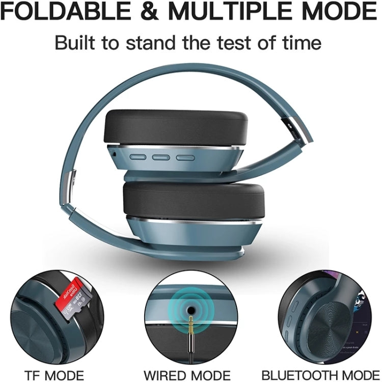 VJ320 Bluetooth 5.0 Head-mounted Foldable Wireless Headphones Support TF Card with Mic(Red) - Headset & Headphone by PMC TechLife | Online Shopping South Africa | PMC TechLife