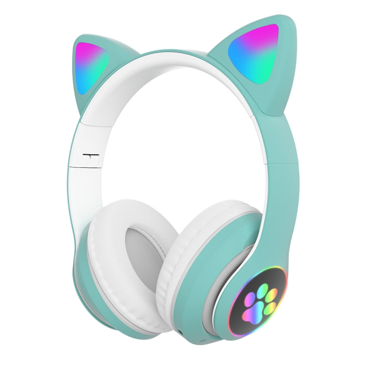 T&G TN-28 3.5mm Bluetooth 5.0 Dual Connection RGB Cat Ear Bass Stereo Noise-cancelling Headphones Support TF Card With Mic(Green) - Headset & Headphone by T&G | Online Shopping South Africa | PMC Jewellery