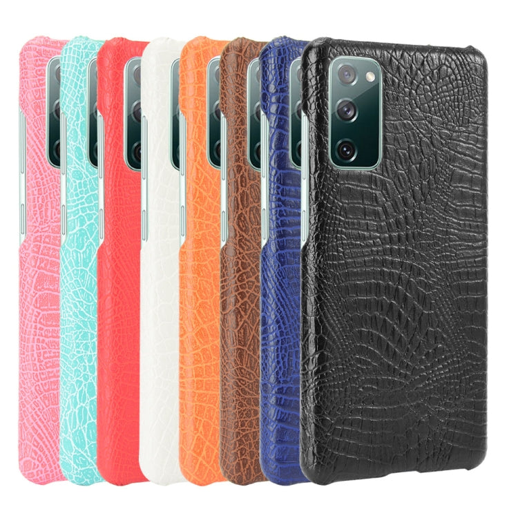 For Samsung Galaxy S20 FE Shockproof Crocodile Texture PC + PU Case(Blue) - Galaxy S20 FE Cases by NILLKIN | Online Shopping South Africa | PMC Jewellery