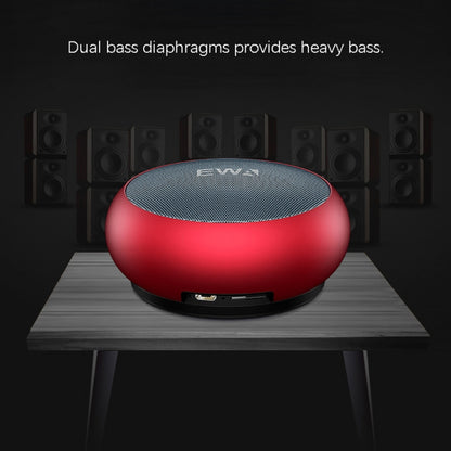 EWA A110 IPX5 Waterproof Portable Mini Metal Wireless Bluetooth Speaker Supports 3.5mm Audio & 32GB TF Card & Calls(Black) - Mini Speaker by EWA | Online Shopping South Africa | PMC Jewellery | Buy Now Pay Later Mobicred