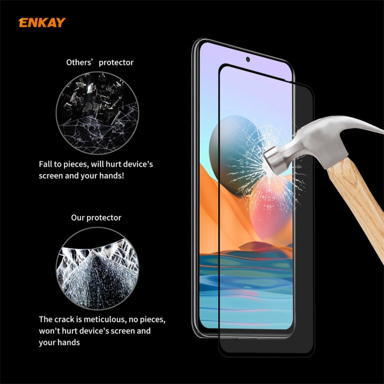 For Redmi Note 10 Pro / Note 10 Pro Max 10 PCS ENKAY Hat-Prince Full Glue 0.26mm 9H 2.5D Tempered Glass Full Coverage Film -  by ENKAY | Online Shopping South Africa | PMC Jewellery