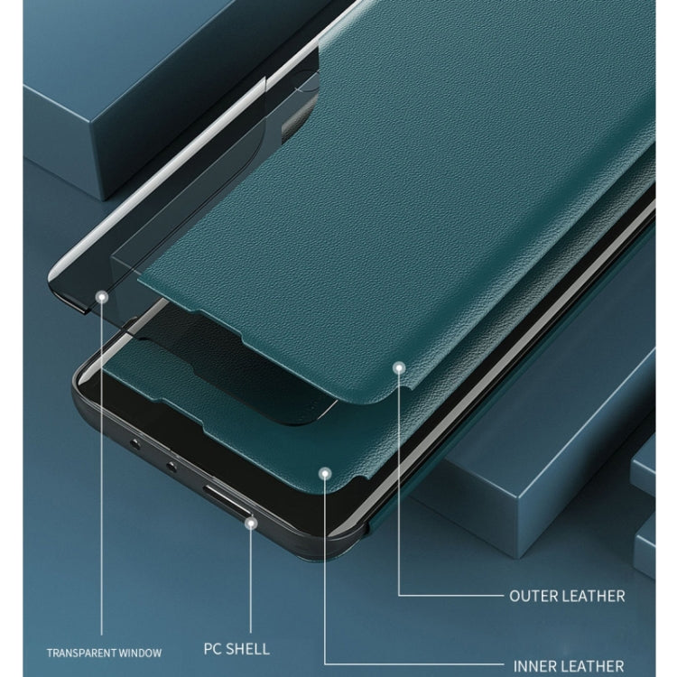 For Samsung Galaxy S21 FE Attraction Flip Holder Leather Phone Case(Green) - Galaxy Phone Cases by PMC TechLife | Online Shopping South Africa | PMC TechLife