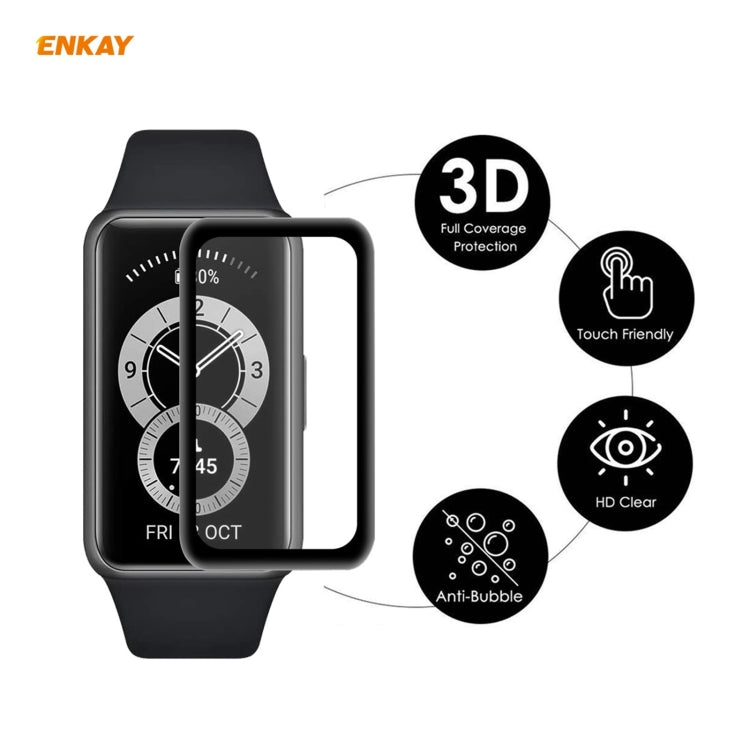 For Huawei Band 6 / Honor Band 6 2 PCS ENKAY Hat-Prince 3D Full Screen Soft PC Edge + PMMA HD Screen Protector Film - Screen Protector by ENKAY | Online Shopping South Africa | PMC Jewellery | Buy Now Pay Later Mobicred