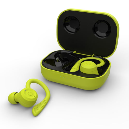 T20 TWS Bluetooth Hooks Wireless Sports Headphones with Charging Box IPX6 Waterproof Noise-cancelling Earphones(Green) - Bluetooth Earphone by PMC Jewellery | Online Shopping South Africa | PMC Jewellery