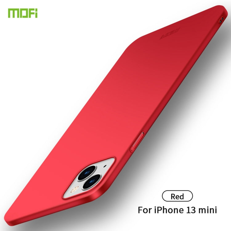 For iPhone 13 mini  MOFI Frosted PC Ultra-thin Hard Case(Red) - iPhone 13 mini Cases by MOFI | Online Shopping South Africa | PMC Jewellery