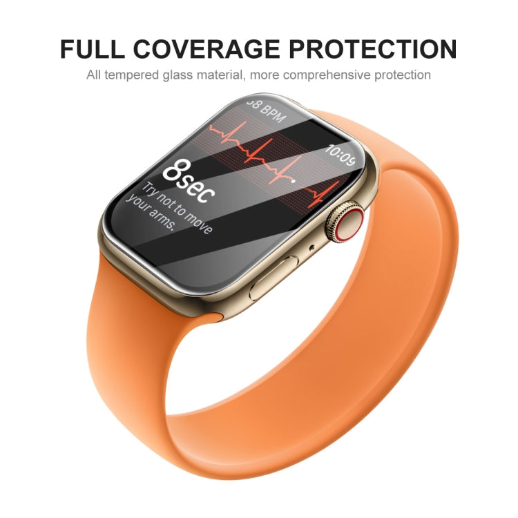 10 PCS ENKAY Hat-Prince 3D Curved Edge Full Coverage Full Tempered Glass HD Screen Protector Film For Apple Watch Series 7 41mm(Black) - Others by ENKAY | Online Shopping South Africa | PMC Jewellery | Buy Now Pay Later Mobicred